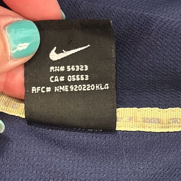 Naval Academy Nike Dri-Fit Blue Short Sleeve Golf Polo Shirt Medium - Picture 9 of 12